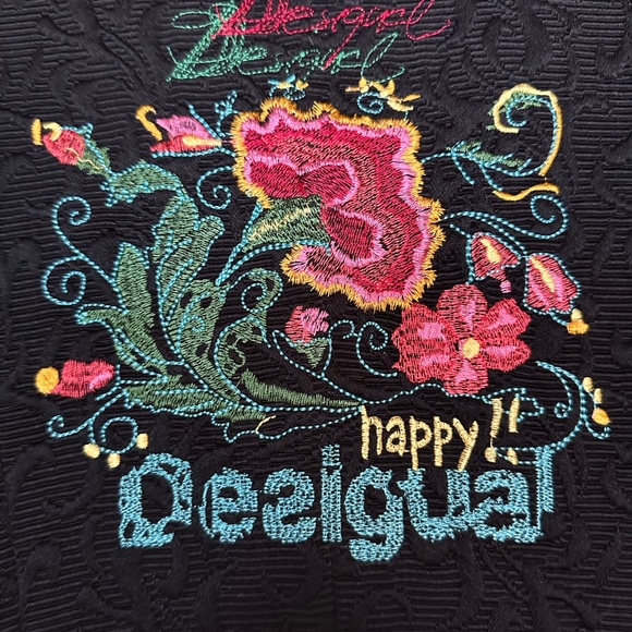 Desigual Vintage Woman’s Embroidered Long Coat, Mid-season, Size Eur 38 - Picture 3 of 6